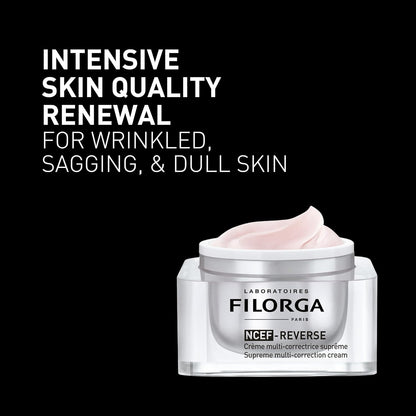 Filorga NCEF Reverse Cream inspired by injection methods | Anti-Ageing Skin Care With Hyaluronic Acid and Nutriments | 1.7oz - 50ml