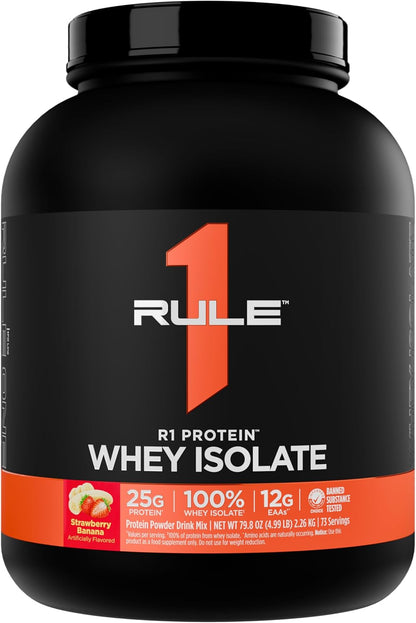 Rule 1 R1 Protein 73 serv Strawberry Banana 4.99 lbs