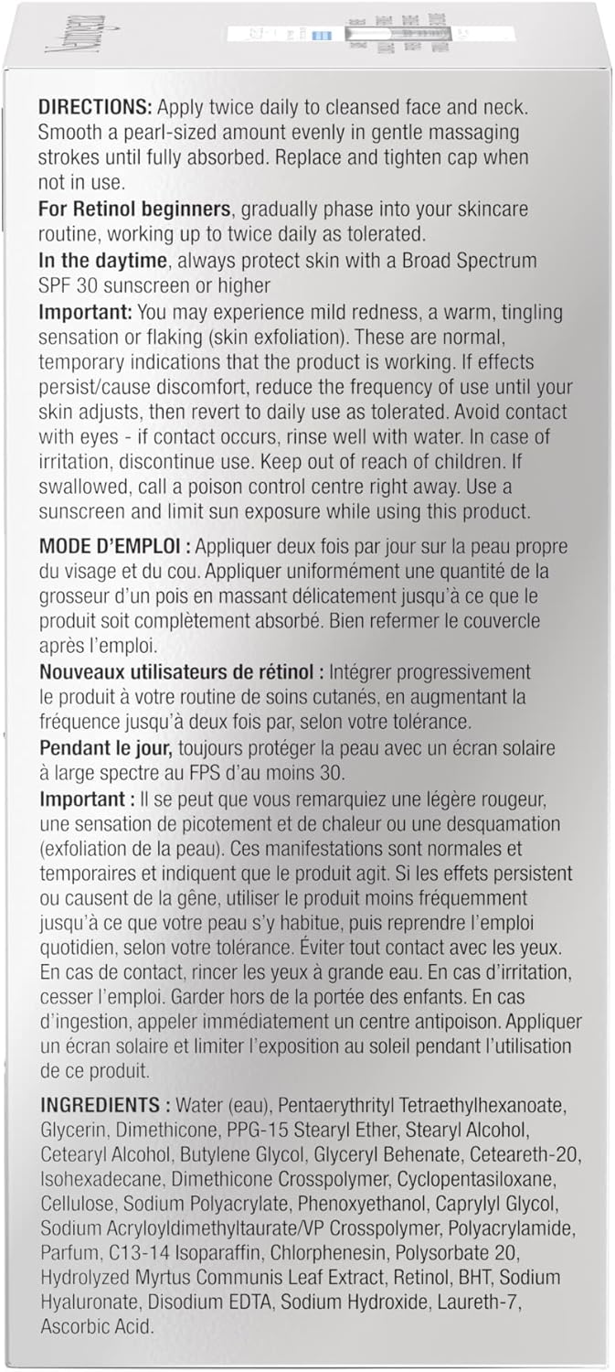 Neutrogena Rapid Wrinkle Repair Regenerating Cream - Retinol Face & Eye Moisturizer - Hyaluronic Acid Serum- 48 mL