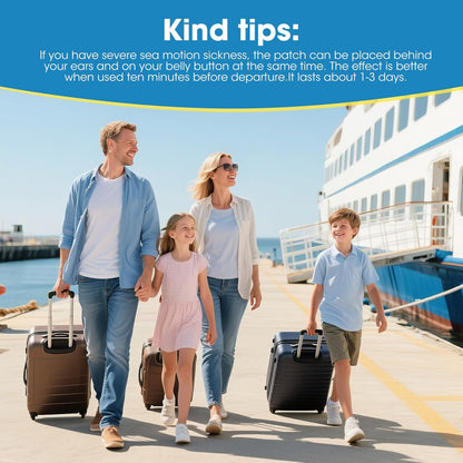 MQXUNMI Sea Sickness Patch for Cruise, 28 Count Motion Sickness Patches- Relieves Dizziness from Seasickness and carsickness, Suit for Travel of Car and Boat Rides, Cruise and Airplane