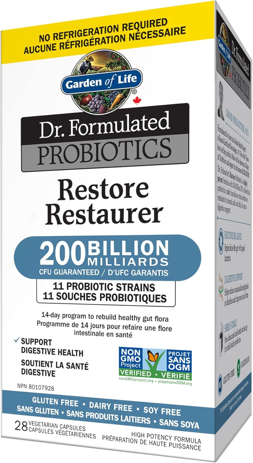 生命花園 - 博士配方益生菌恢復 | 2000 億菌落形成單位，重建健康腸道菌群，促進消化 | 11 種益生菌菌株 | 耐儲存 | 不含麩質，不含乳製品