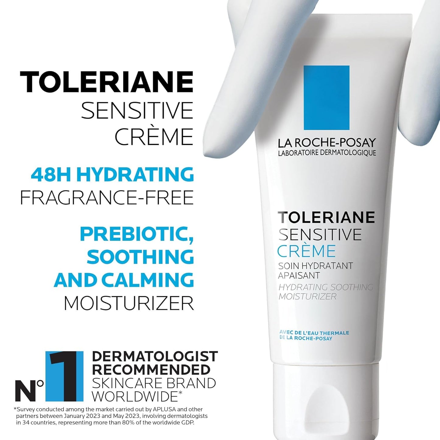 La Roche Posay Face Cream & Body Lotion BUNDLE, Toleriane Sensitive Cream & Lipikar Baume LIGHT AP+M, Hydration for Face & Body, Suitable for Sensitive, Dry to Very Dry Skin, Fragrance-Free