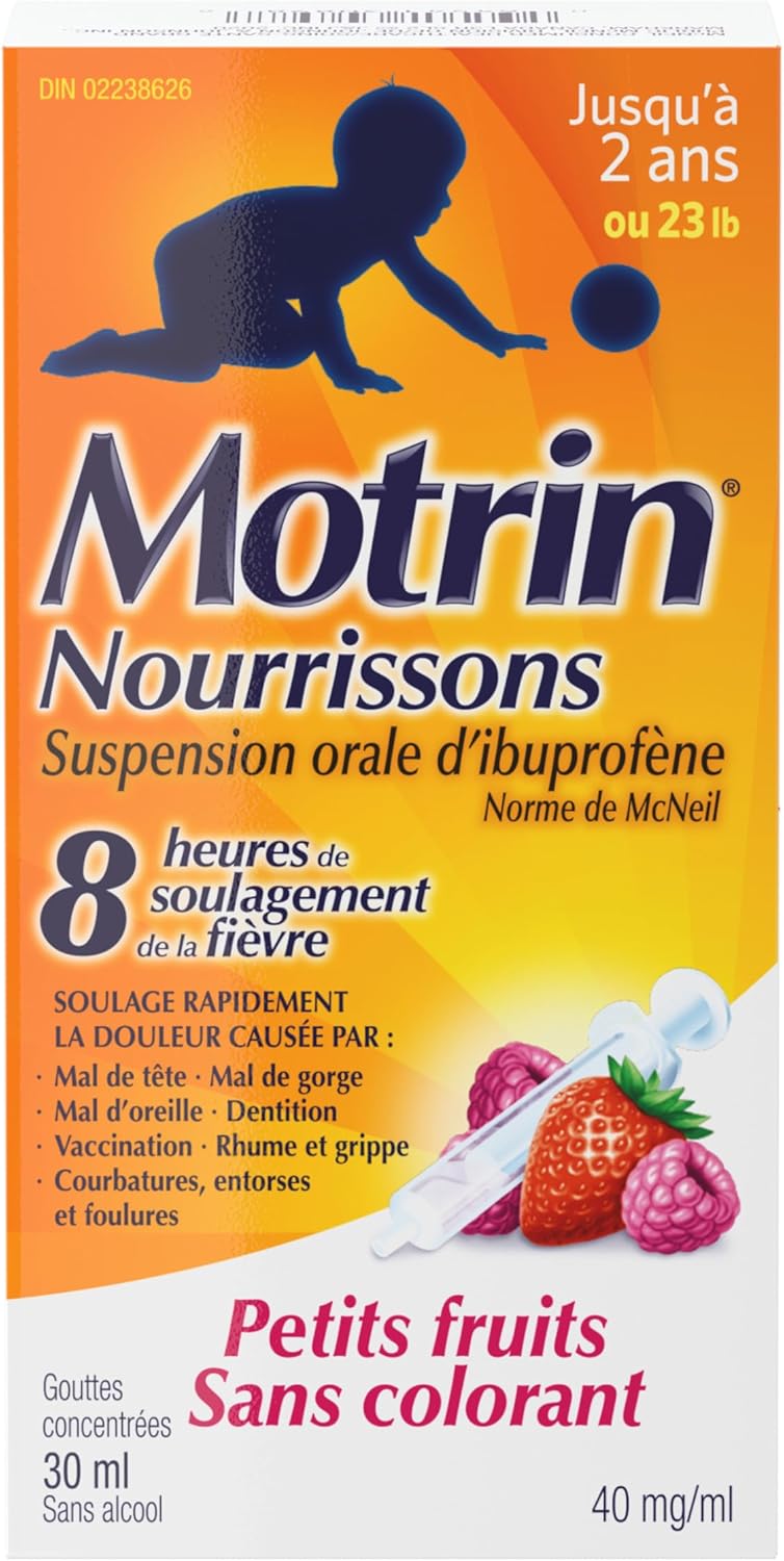 Motrin 婴儿布洛芬口服混悬液浓缩滴剂 无色素浆果味，40 毫克/毫升 30 毫升