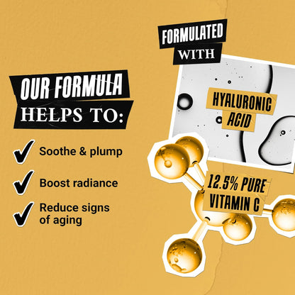 Kiehl's Powerful-Strength 12.5% Vitamin C Serum, Line-Reducing Concentrate for Face, Boosts Radiance & Firmness, Smooths & Plumps Skin, with Hyaluronic Acid, Dermatologist-Tested