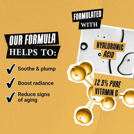 Kiehl's Powerful-Strength 12.5% Vitamin C Serum, Line-Reducing Concentrate for Face, Boosts Radiance & Firmness, Smooths & Plumps Skin, with Hyaluronic Acid, Dermatologist-Tested
