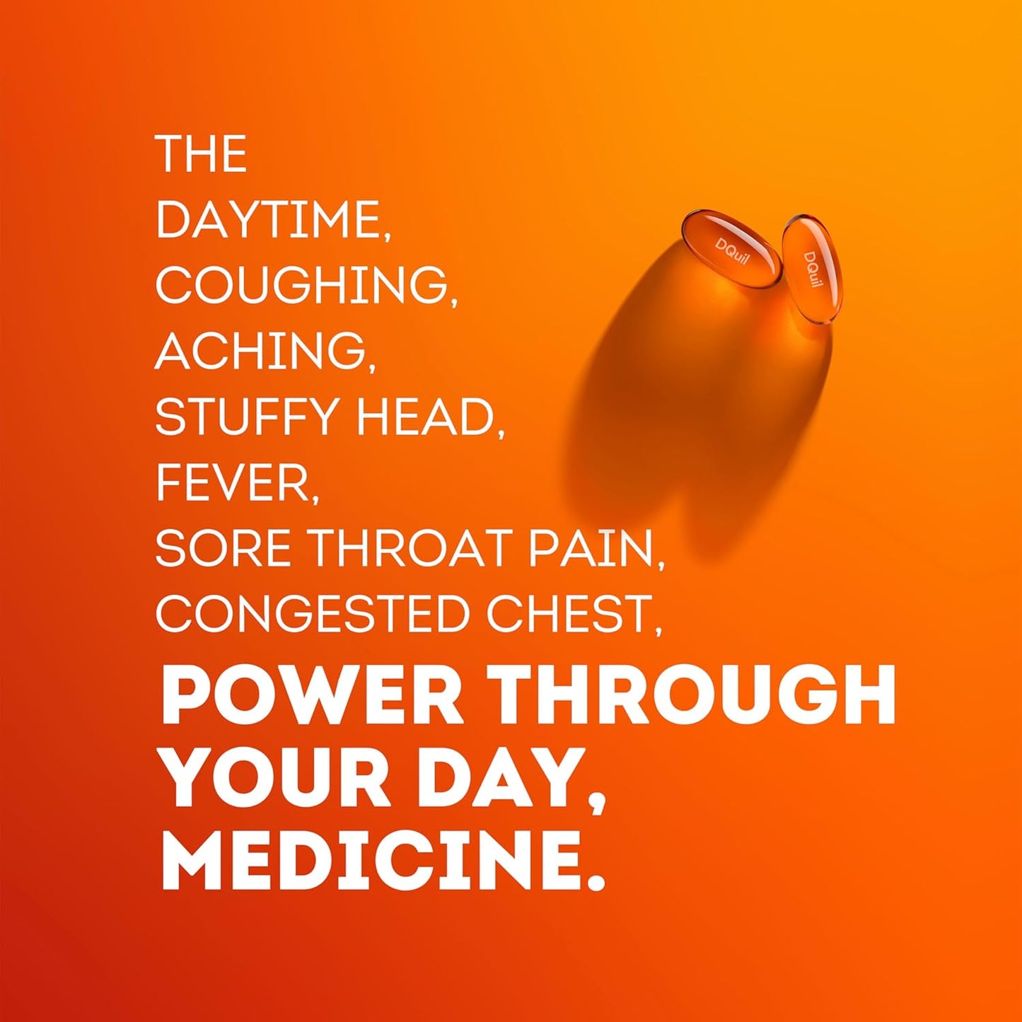 Vicks DayQuil 完全缓解感冒和流感症状及鼻塞液体胶囊，白天不瞌睡，缓解 9 种症状，36 粒