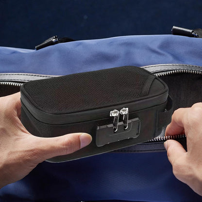 Smell Proof Bag, Lightweight and Easy to Carry Odor Proof Pouch Organizer Activated Carbon Adsorption Effect Smell Proof Container with Lock Travel Storage Bag (Black)