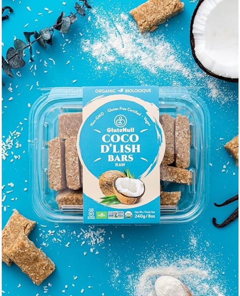 Glutenull Bakery Organic Coco D'Lish Bar - Raw, 240 Grams (Packaging may vary)