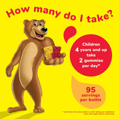 L'il Critters GummyVites Kids Complete Multivitamin Gummies, 11 Essential Nutrients, Naturally Sourced Colours & 5 Delicious Flavours, 190 Count, 3 Month Supply, Packaging May Vary