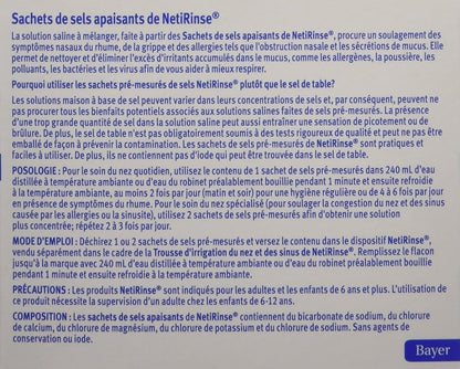 hydraSense NetiRinse 补充盐包，通用预先计量自混合包，减轻和缓解鼻塞感冒症状，60 包