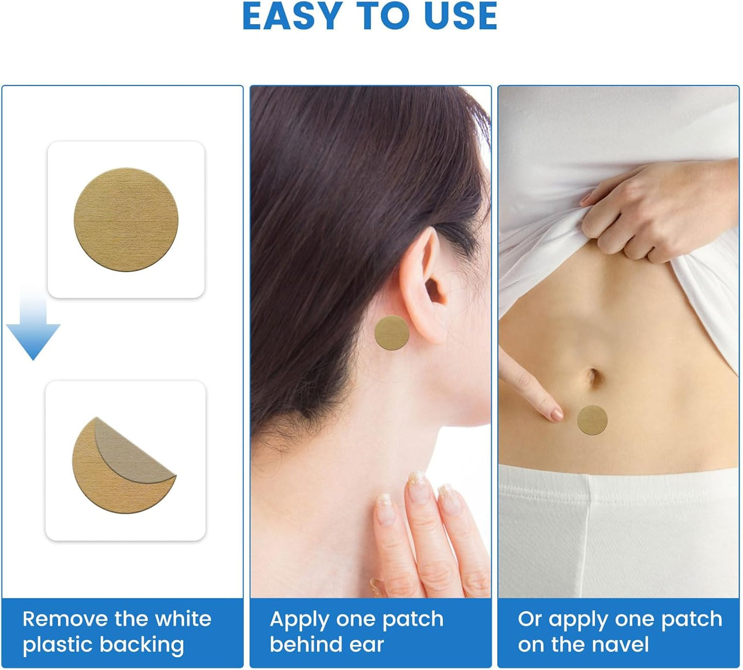 MQ 20片晕车贴，中等颜色，防水晕船贴，邮轮旅行必备，快速起效，持久72小时