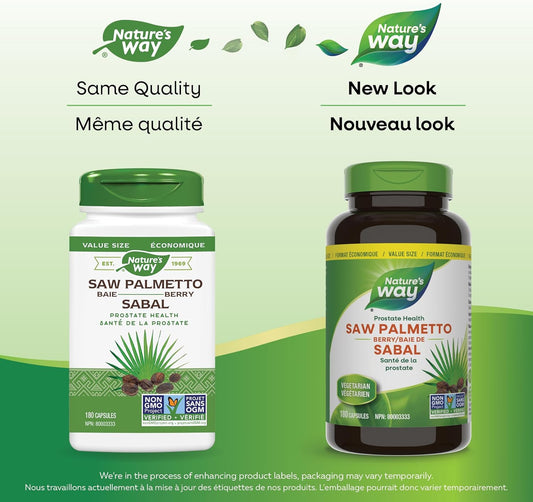 Nature's Way 锯棕榈浆果，前列腺健康，180 粒软胶囊，超值装