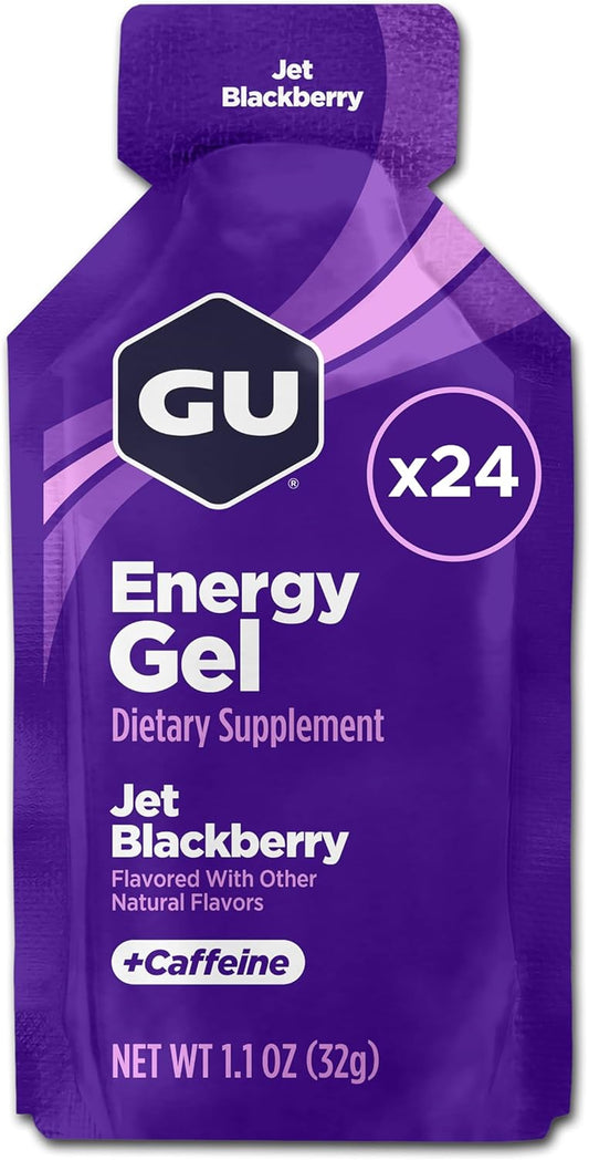 GU ENERGY 原廠運動營養能量凝膠，黑莓味，24 粒裝
