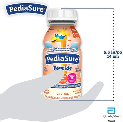 PediaSure 肽 1 卡路里配方液体饮食，香草味，24 粒，5688 毫升
