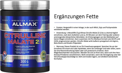 ALLMAX Nutrition - 2:1 瓜氨酸+苹果酸 - 300 克，300 克