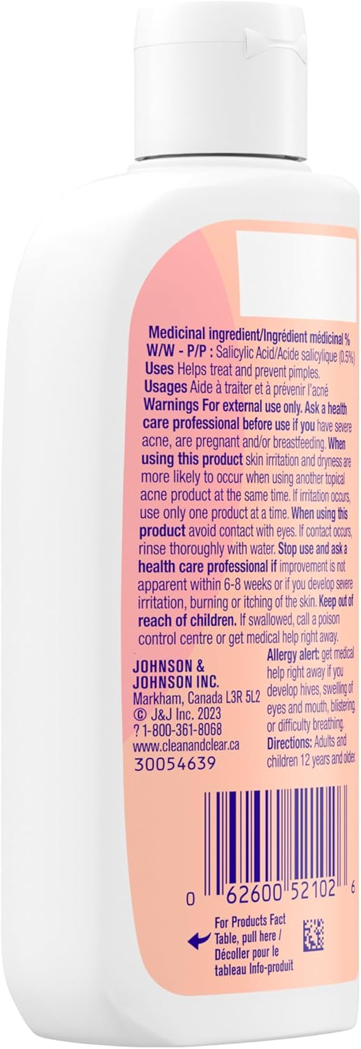Clean & Clear Face Moisturizer With Salicylic Acid Acne Medication, Oil-Free, 118 mL