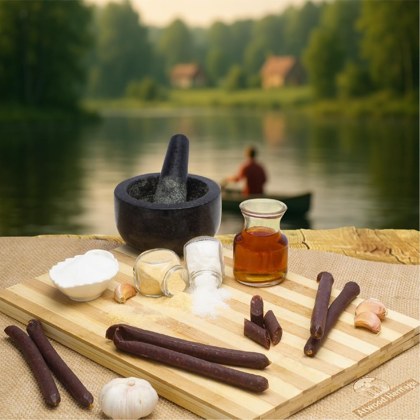 Atwood Heritage 草飼牛肉零食棒，辣味，5 根，125 克，高蛋白，無麩質，無硝酸鹽，加拿大製造