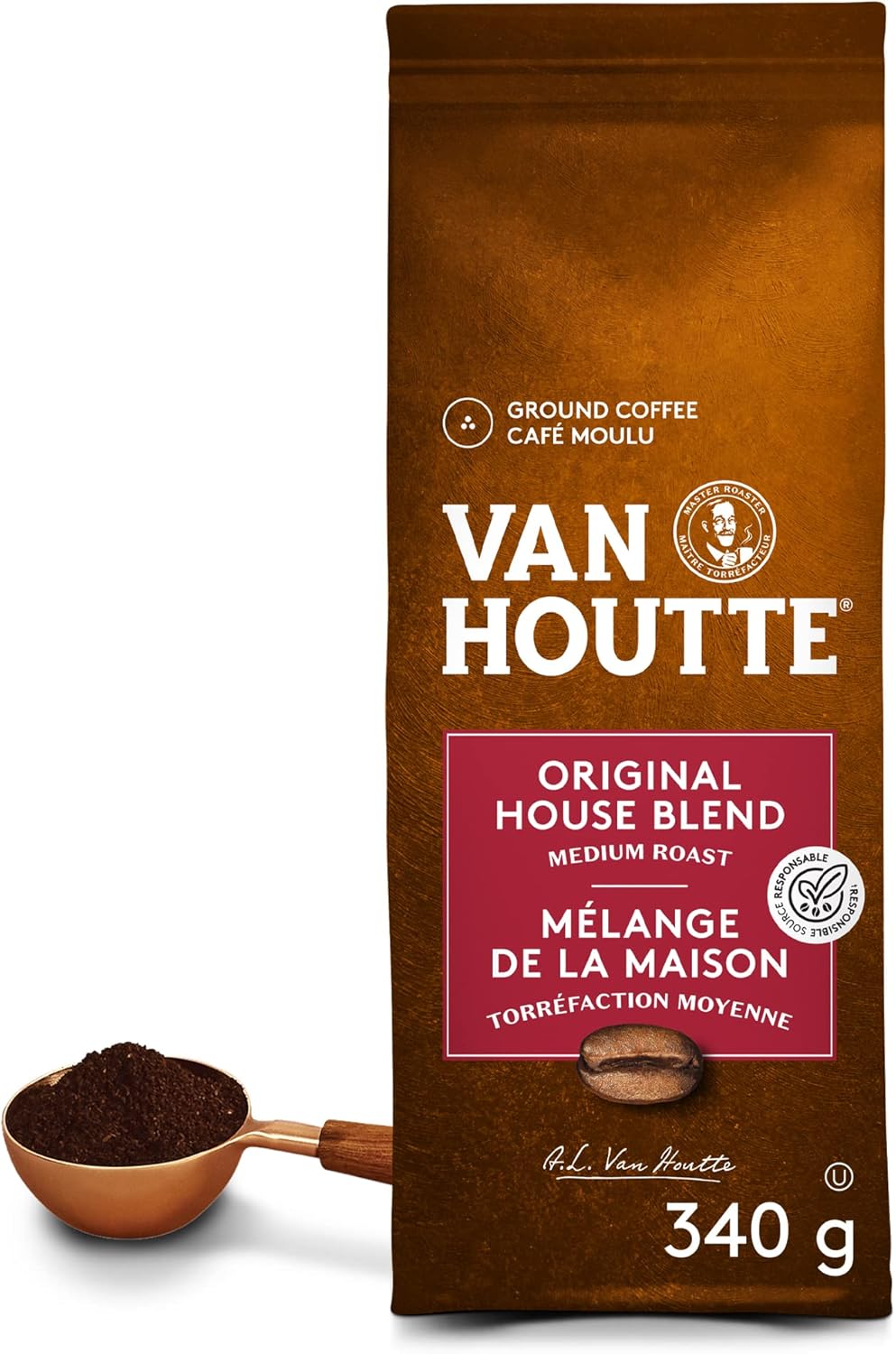 Van Houtte 原味混合研磨咖啡，340 克，可與 Keurig 咖啡機搭配使用