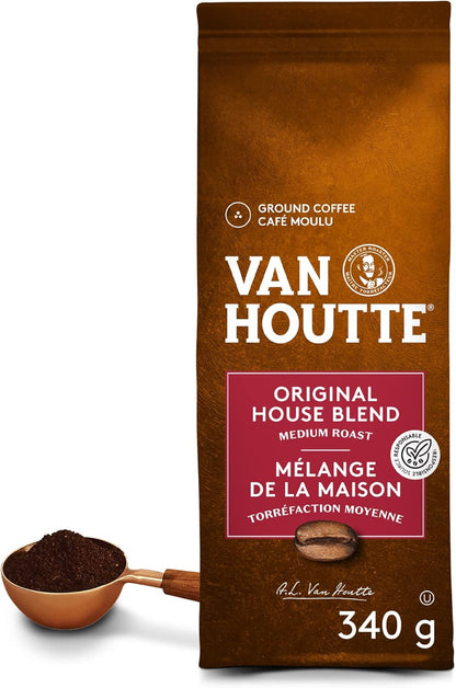 Van Houtte 原味混合研磨咖啡，340 克，可與 Keurig 咖啡機搭配使用