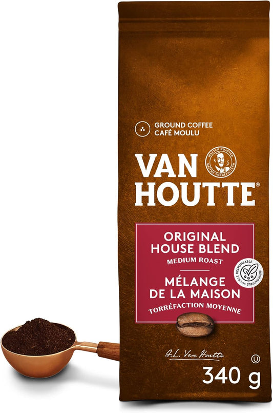 Van Houtte 原味混合研磨咖啡，340 克，可與 Keurig 咖啡機搭配使用