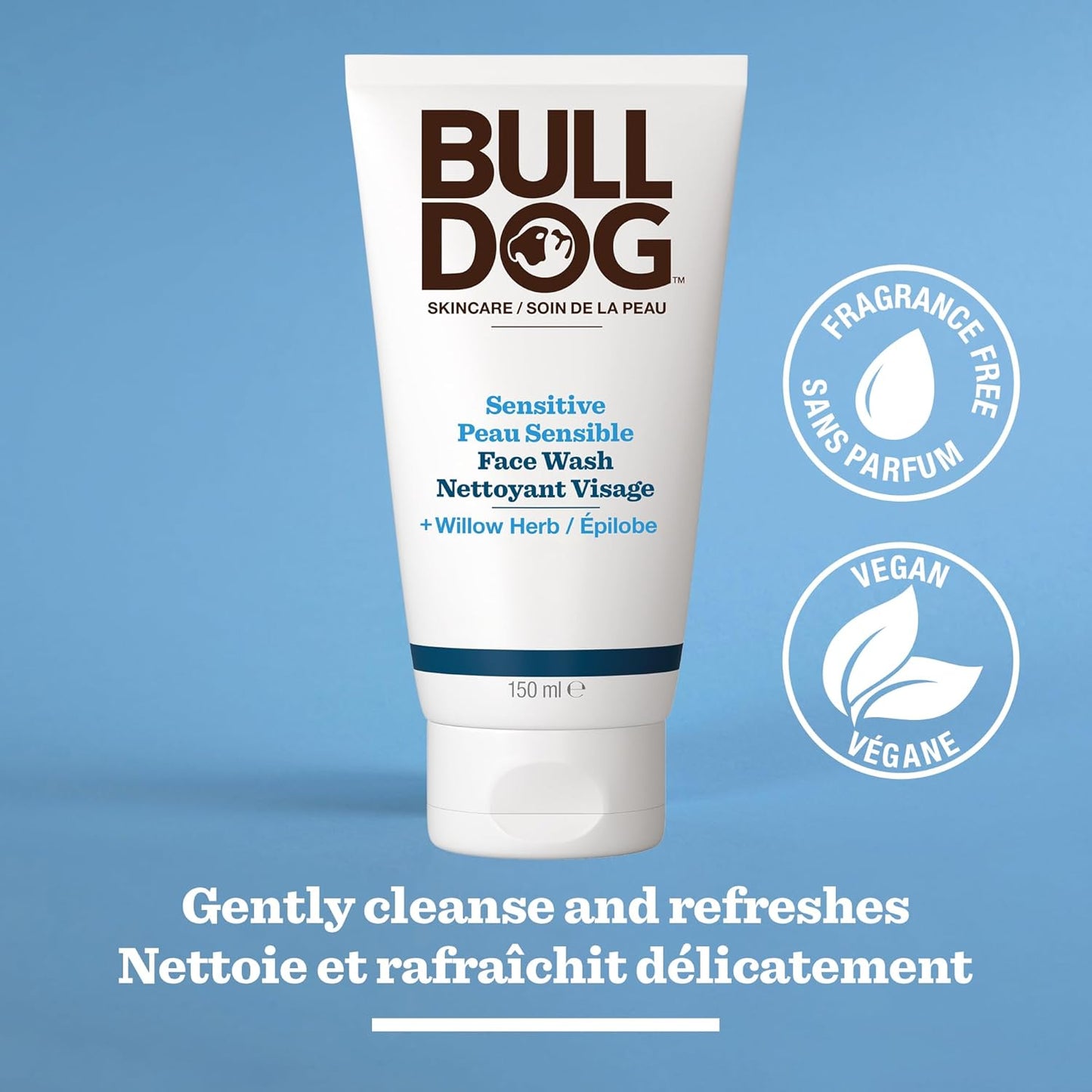Bulldog Skincare Sensitive Skin Face Wash for Men, 150 mL