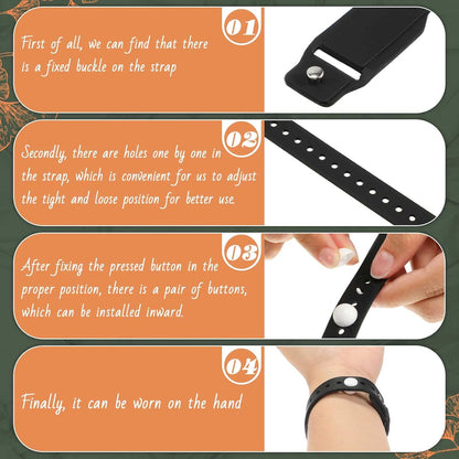 Konohan 6 件暈車帶可調式指壓腕帶防水緩解手環柔軟防噁心腕帶成人暈車旅行帶防暈船黑灰白