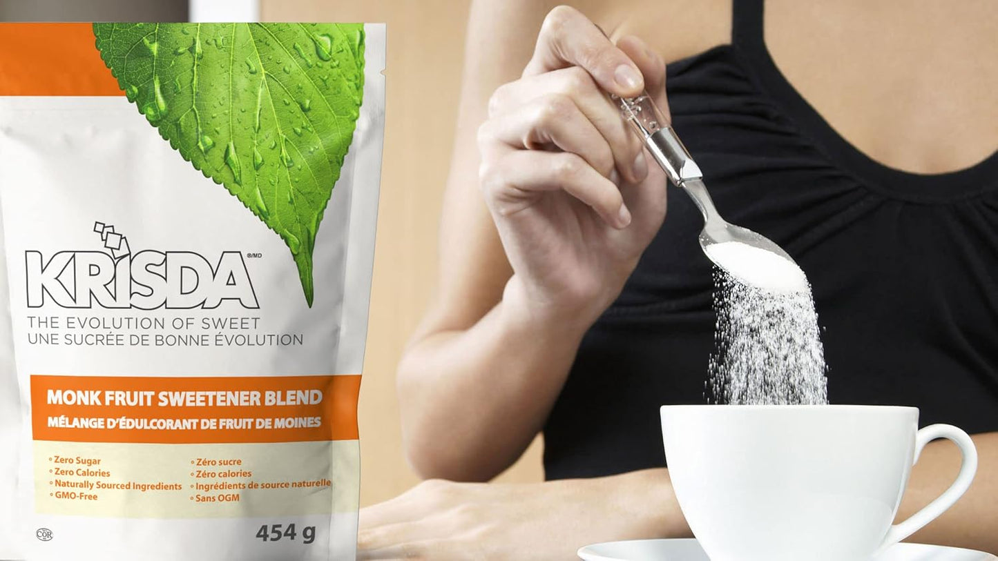 Krisda Monk Fruit Spoonable Natural TableTop Sweetener, 454 Grams