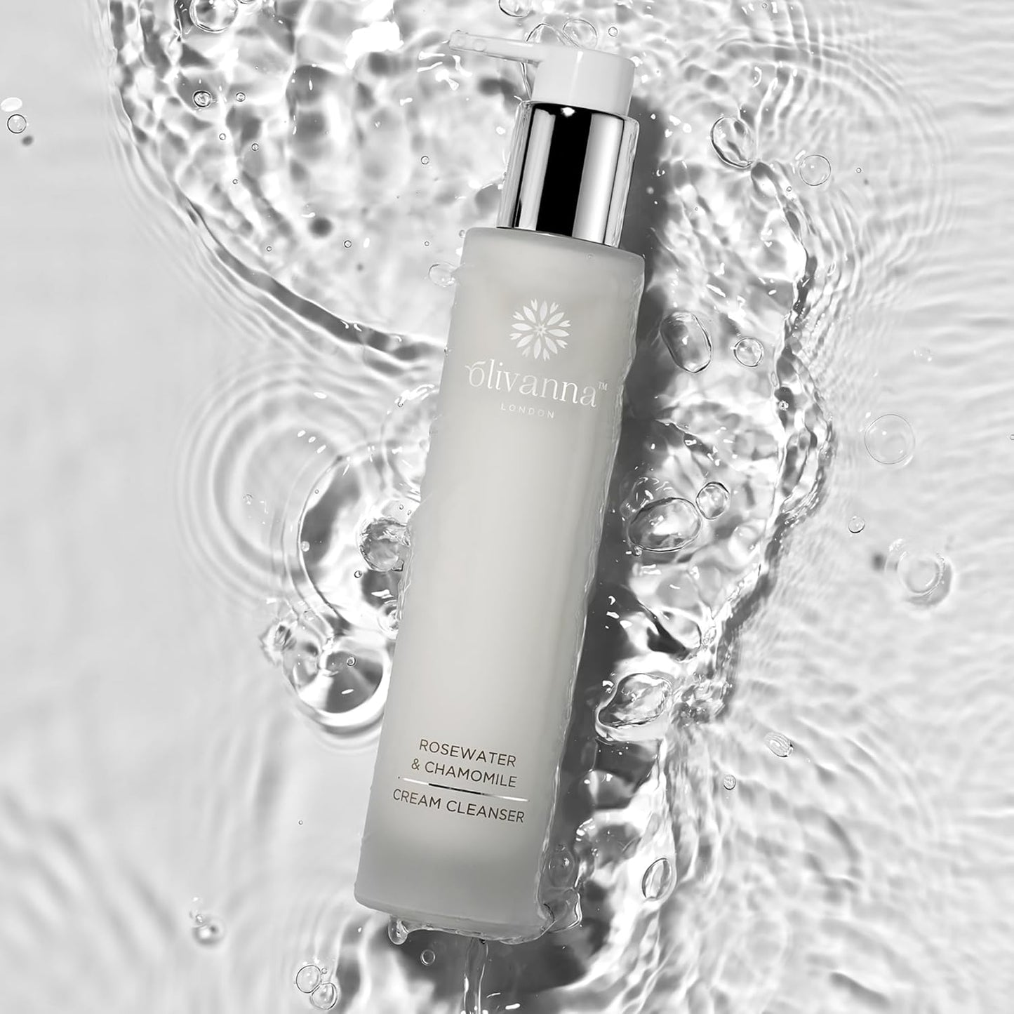 Olivanna Rosewater and Chamomile Cream Cleanser - Omega Rich Face Wash - Gentle and Hydrating without Stripping Essential Oils - 100 ml