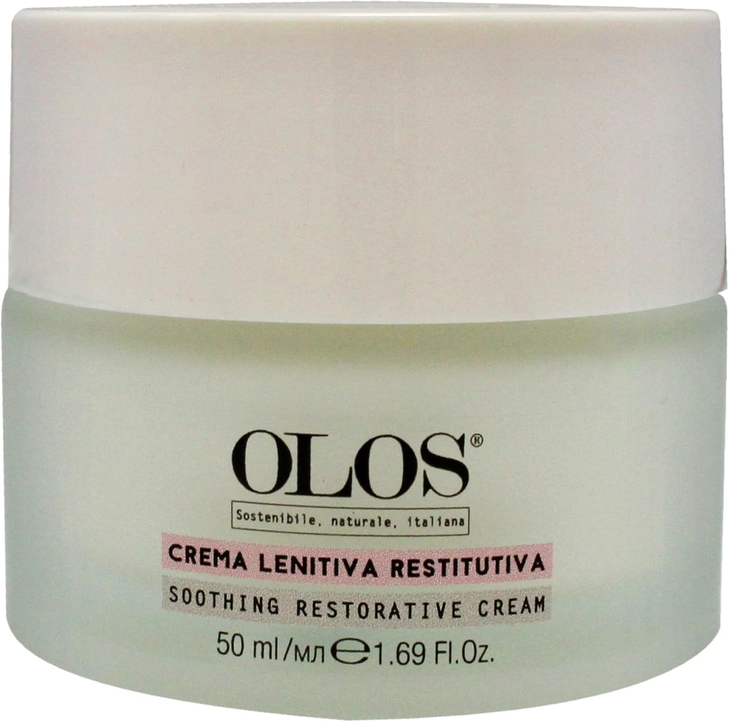 Olos Soothing Restorative Cream - Face Moisturizer - Face Lotion for Stress Signs and Redness - Face Cream with Aloe, Macadamia, Avocado Oil - 1.7 oz