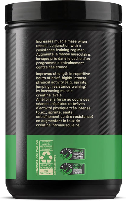 Optimum Nutrition 100% 純肌酸一水合物微粉，無味，600 克 - 120 份（包裝可能有所不同）