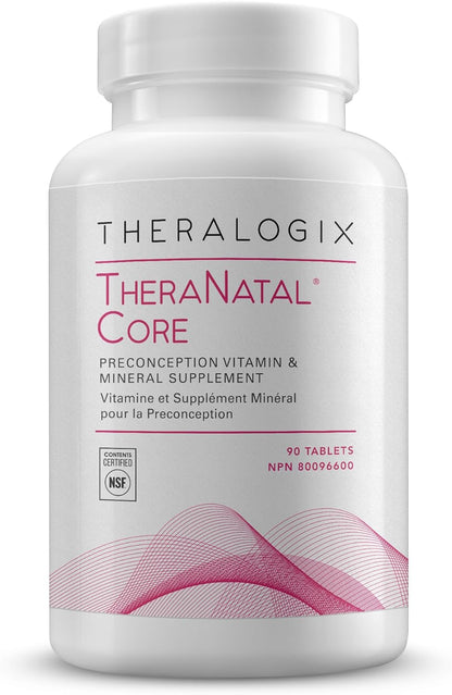 TheraNatal 核心孕前维生素和矿物质补充剂（90 天供应）| 女性孕前核心营养素