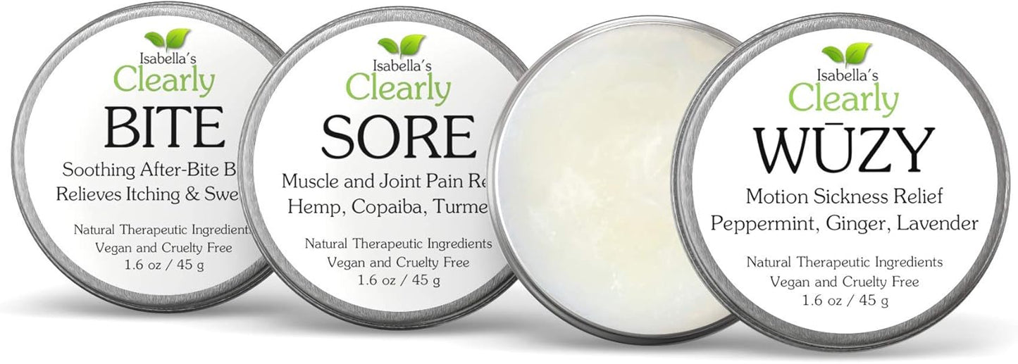 Clearly WŪZY，香薰草本止吐膏 | 缓解晨吐、晕动病、头晕、经前综合症、孕期不适、旅行不适 | 天然疗法，含生姜、薄荷、薰衣草 | 美国制造
