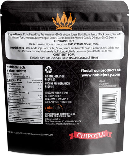 Noble Jerky – 健康、纯素肉干零食，素食，什锦装，70克（6袋）