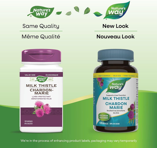 Nature’s Way Milk Thistle – Liver Function Support & Protectant, 295mg Milk Thistle, 120 Vegetarian Capsules – Herbal Supplement for Liver Health, Gluten-Free