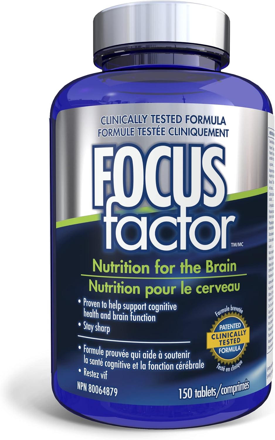 Focus Factor 大脑补充剂和完整复合维生素（150 粒）+ Factor 儿童每日咀嚼复合维生素（60 粒）