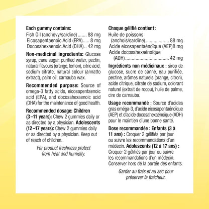 Sesame Street Brilliant Omega-3 Kids Gummy with DHA by Webber Naturals, 120 Gummies, For Children Age 3 and Up