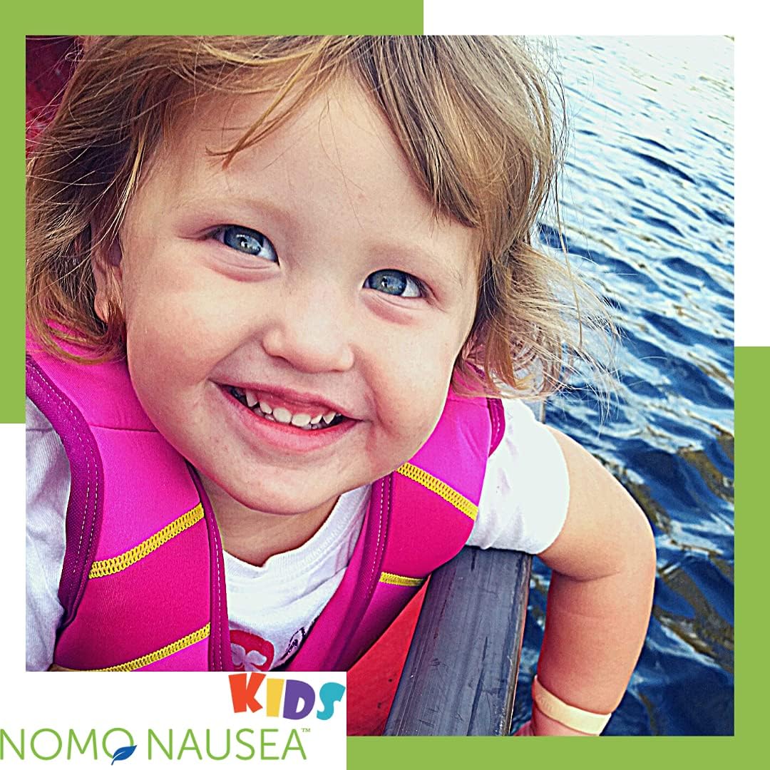 NOMO 兒童暈車手環 暈車腕帶 兒童 | 暈車手環 薄荷味 & 指壓暈車腕帶 | 30 秒緩解噁心 | 超小號 | 棕褐色 | 2 件裝