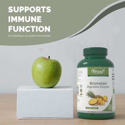 VORST Bromelain 500mg 2400 GDU/g 120 Vegan Capsules | Digestive Enzyme for Women and Men | Pineapple Extract for Inflammation & Eye Health | Powder Pills | 1 Bottle