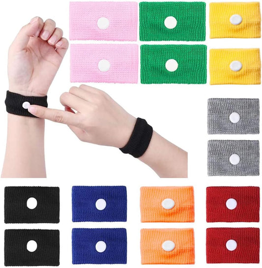 EMPCYDIA 8 对晕车腕带，8 种颜色，缓解恶心，适合儿童、成人、孕妇、晨间骑行、海上飞行旅行