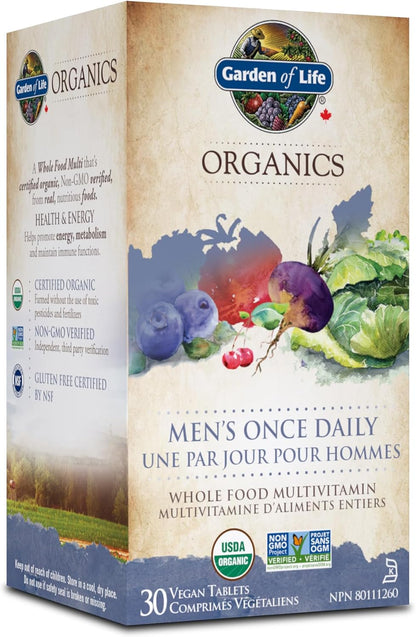 Garden of Life Organics 男士複合維生素，30 片