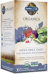Garden of Life Organics 男士複合維生素，30 片