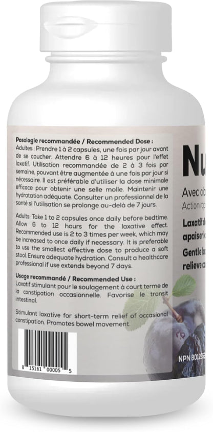 Nutrilax - 100% 天然泻药，缓解便秘，60 粒胶囊