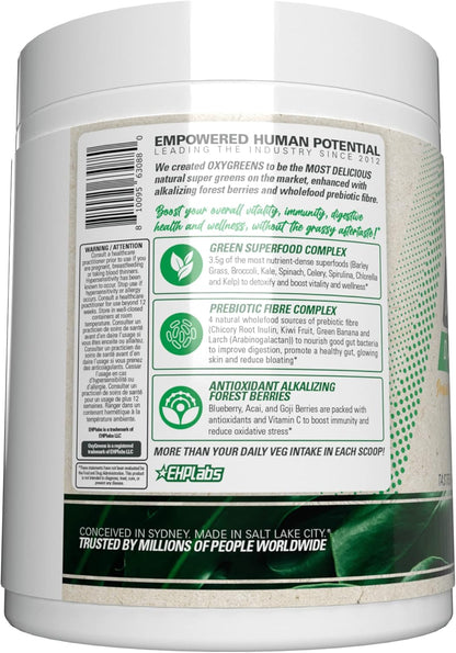 EHPlabs OxyGreens Super Greens Powder - Spirulina & Chlorella Superfood, Green Juice Powder & Greens Supplements with Prebiotic Fibre, Antioxidants & Immunity Support, 30 Serves (Passionfruit)