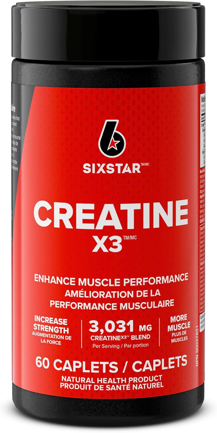 Six Star X3 Creatine Monohydrate Capsules - Pre & Post Workout Creatine Blend with Amino Acids for Men & Women - Muscle Builder, Muscle Recovery & Energy Boosting Supplement - 60 Count