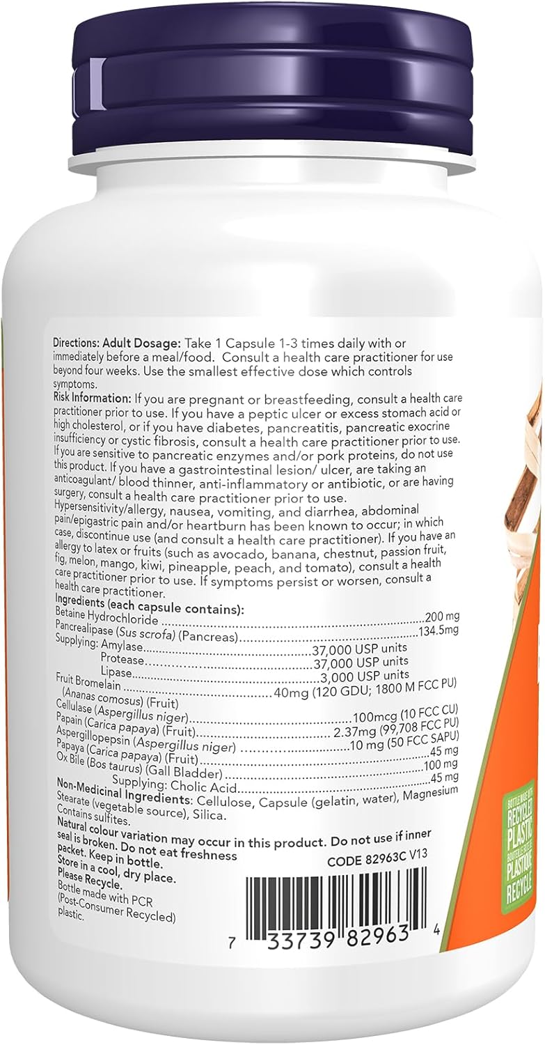 NOW Supplements，超級酶，配方含有鳳梨蛋白酶、牛膽汁、胰酶和木瓜蛋白酶，超級酶，90粒膠囊