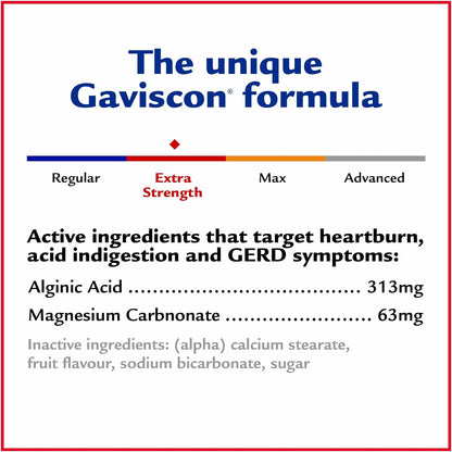 Gaviscon Extra Strength Tablets - 120 Count - Chewable Foaming Antacid Tablets for Day and Night & Liquid Extra Strength Antacid - 600 ml - Antacid Liquid for Day and Night Heartburn Relief
