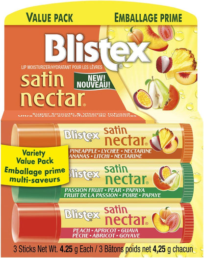 Blistex Satin Nectar Value Variety Pack 3 count