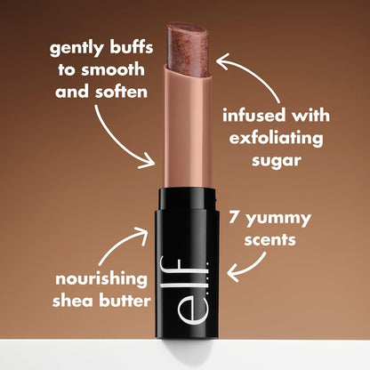 e.l.f. Lip Exfoliator, Moisturizing Scented Lip Scrub For Exfoliating & Smoothing Lips, Infused With Jojoba Oil, Vegan & Cruelty-free, Brown Sugar