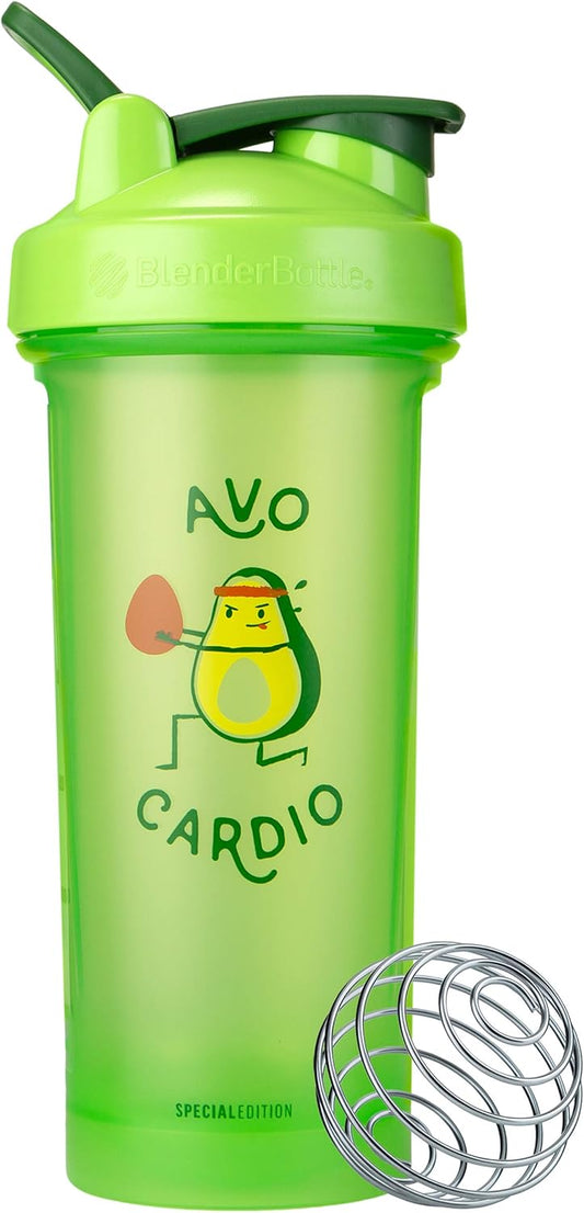 BlenderBottle Just for Fun Classic V2 摇摇杯，非常适合蛋白奶昔和运动前饮品，28 盎司，AVO Cardio