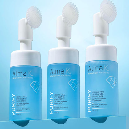 Alma K Pore Cleansing Foaming Mousse - Gentle Face Cleanser for Women - Hydrating Facial Cleanser with Salicylic Acid - Face Wash for Women - 3.7 Fl oz